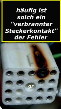 Korrosion/Feuchtigkeit ist die Verkokelungsursache