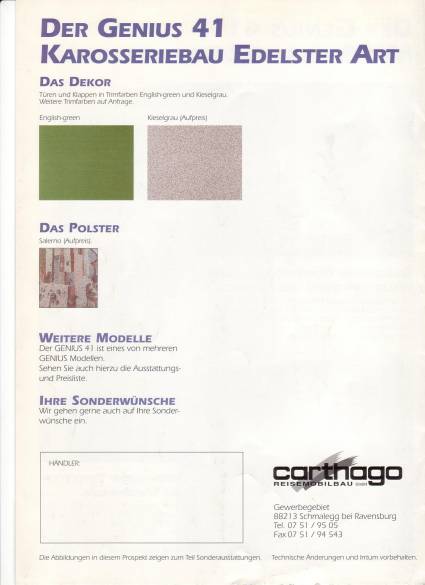 Carthago Genius Prospekt Seite8 von 8 Carthago Genius Prospekt Seite8 von 8